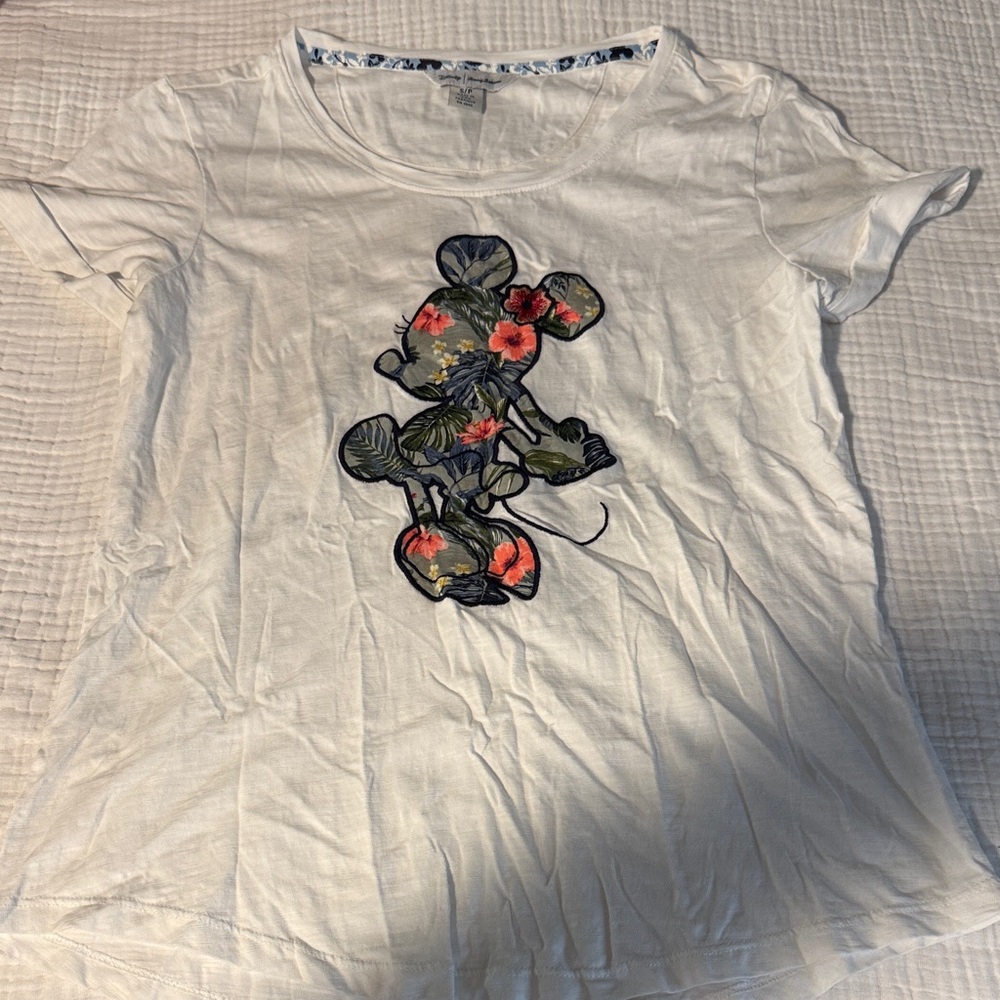 Tommy Bahama Disney White Floral Graphic Tee